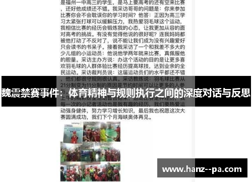 魏震禁赛事件:体育精神与规则执行之间的深度对话与反思 魏震禁赛事件:体育精神与规则执行之间的深度对话与反思